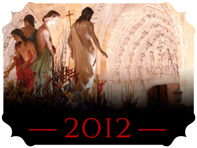 miniatura programa de semana santa del año 2012 de la cofradía del santo sepulcro de leon